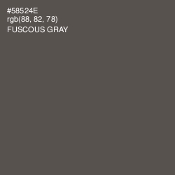 #58524E - Fuscous Gray Color Image